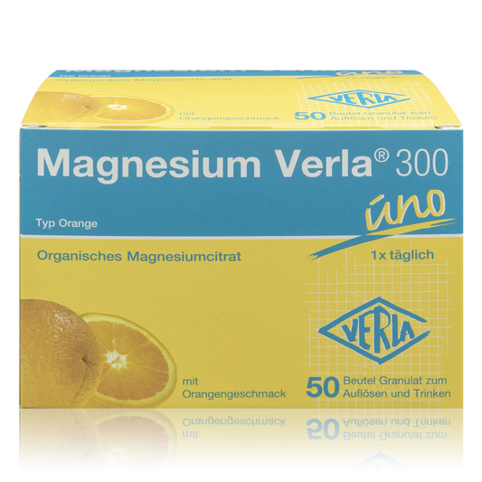 Magnesium Verla 300 uno Granulat mit Orangengeschmack zum Auflösen (50 St.)