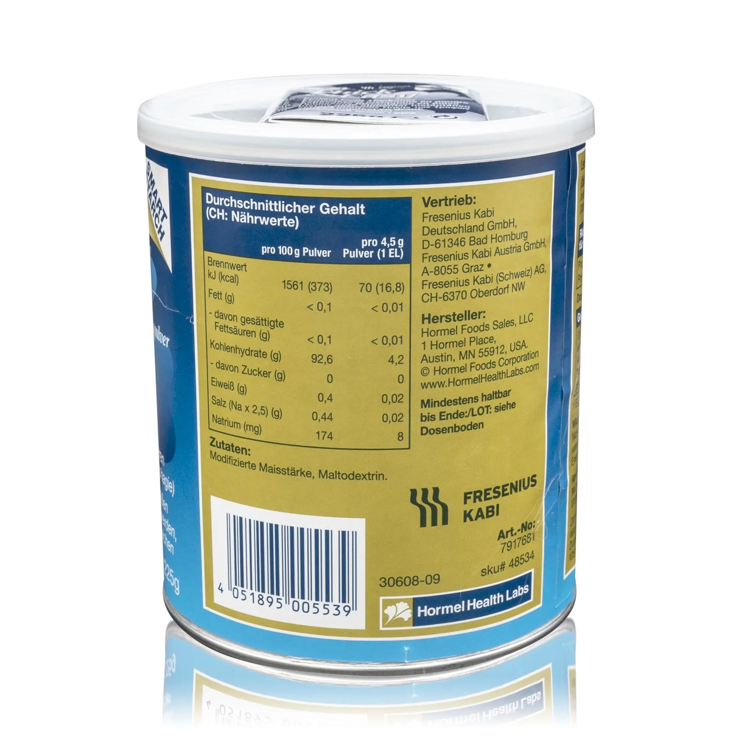 Thick & Easy Instant Andickungspulver - 225 g - Seitenansicht mit Barcode