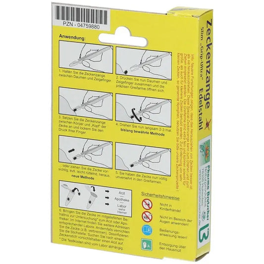 Zeckenzange Edelstahl Slim Grip-Ultra (1 St.) - ROTE.PLACE