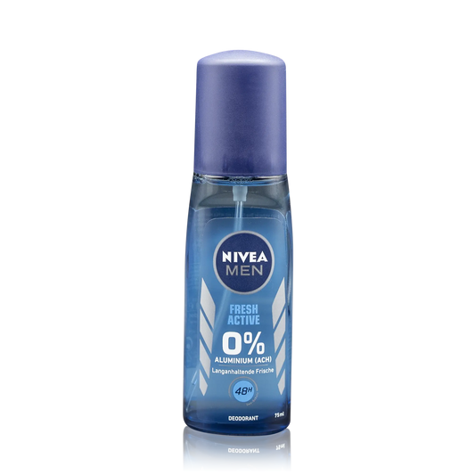 Nivea Men Deo Zerstäuber Fresh Active mit 0% Aluminium 48h Frische (75ml)