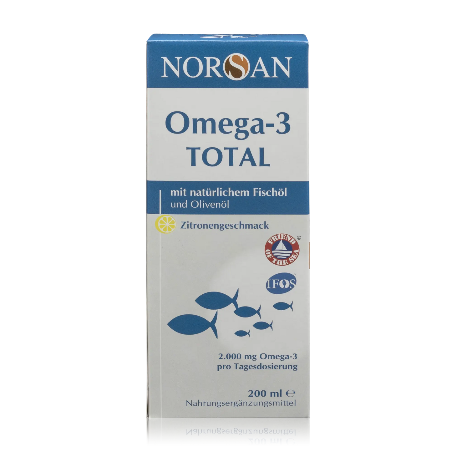 Norsan Fischöl Omega-3 Total mit Zitronengeschmack (200ml) - ROTE.PLACE