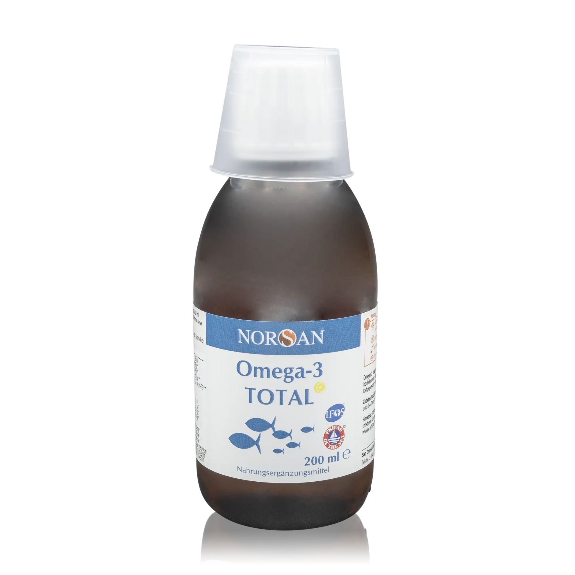 Norsan Fischöl Omega-3 Total mit Zitronengeschmack (200ml) - ROTE.PLACE