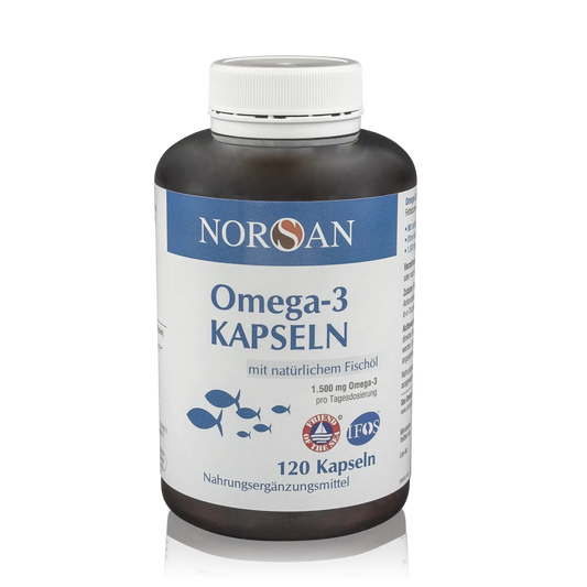 Norsan Fischöl Omega-3 Kapseln mit natürlichem Öl (120 St.) - ROTE.PLACE