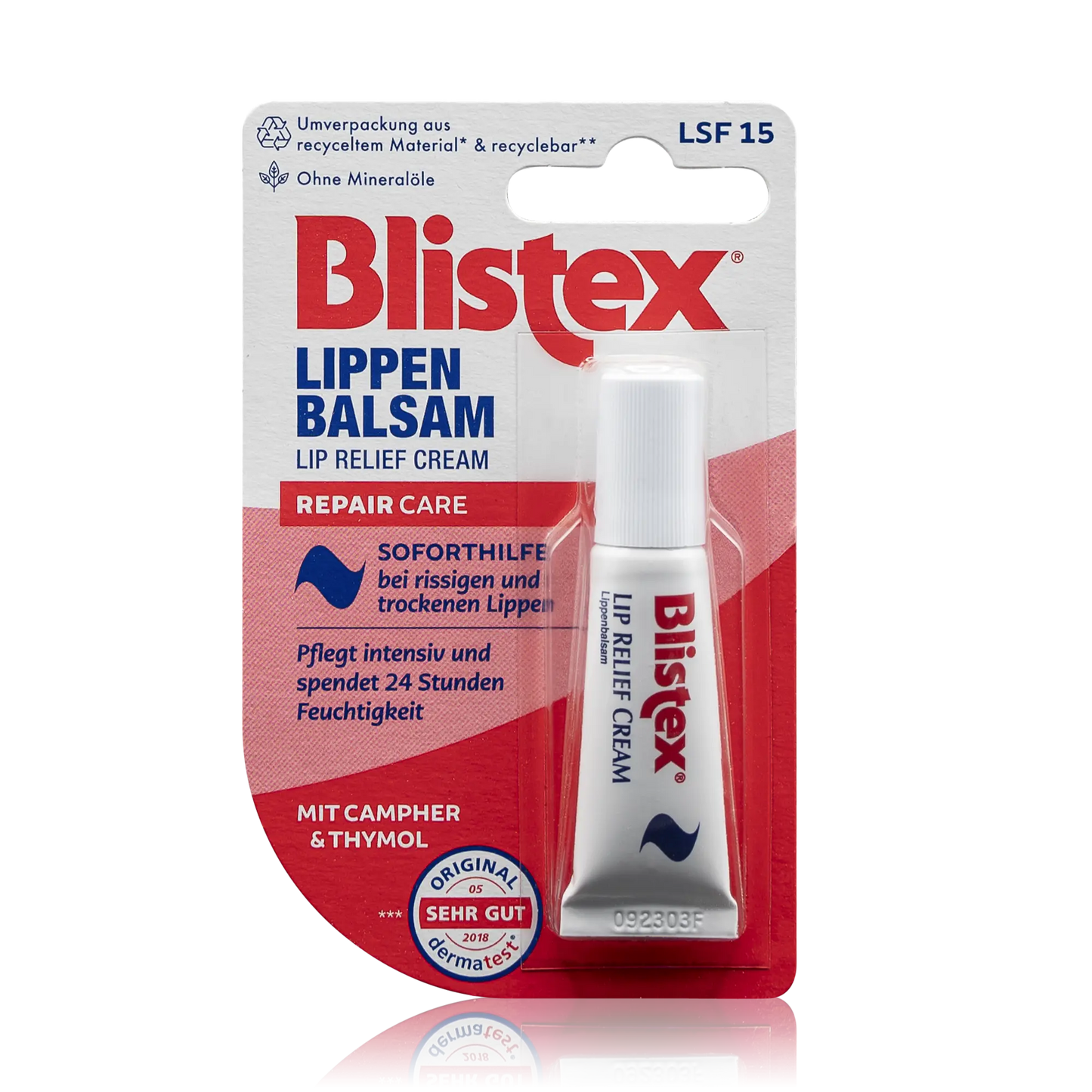 Blistex Lippen Balsam Soforthilfe bei rissigen trockenen Lippen LSF15 (6ml)