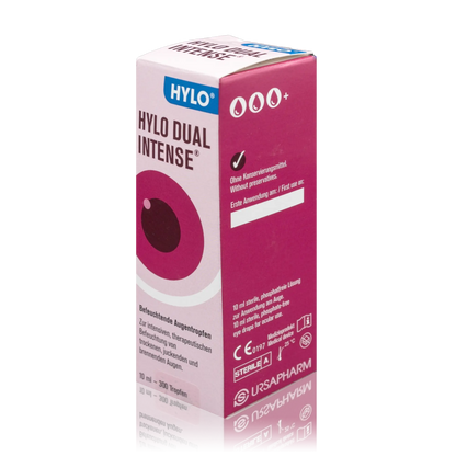 Hylo Augentropfen Dual Intense zur intensiven Befeuchtung - Ohne Konservierungsmittel (10ml) - ROTE.PLACE