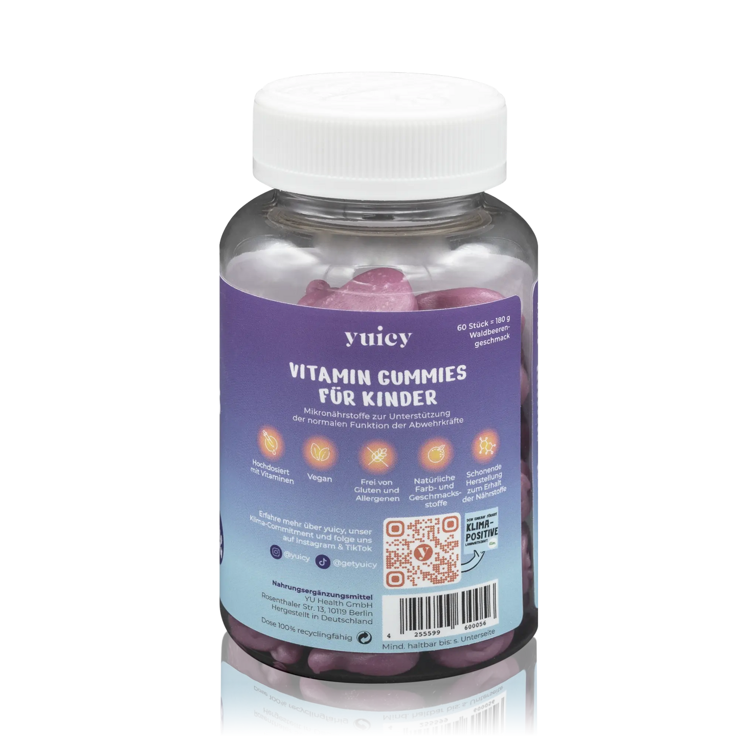 Yuicy Vitamin Fruchtgummis Kids Multivitamin für Kinder (60 St.) - ROTE.PLACE