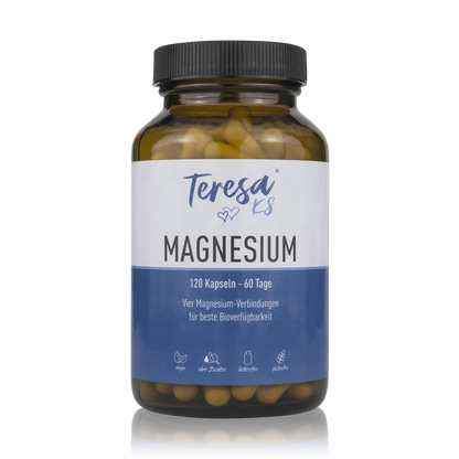 Magnesium 300mg - 120 vegane Kapseln von Teresa KS - ROTE.PLACE