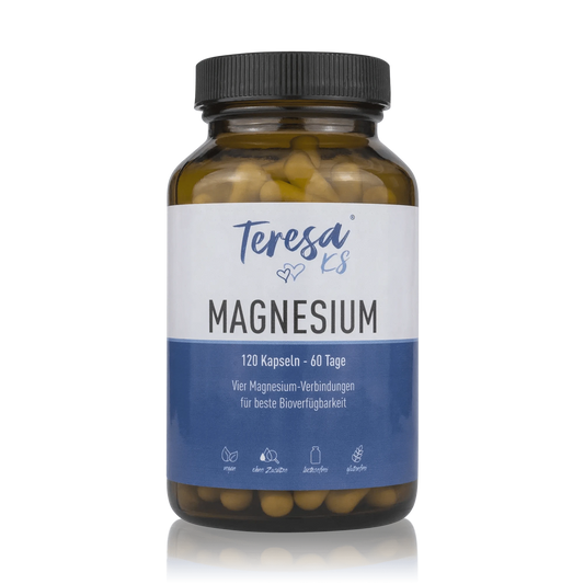 Magnesium 300mg - 120 vegane Kapseln von Teresa KS - ROTE.PLACE