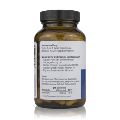 Magnesium 300mg - 120 vegane Kapseln von Teresa KS - ROTE.PLACE