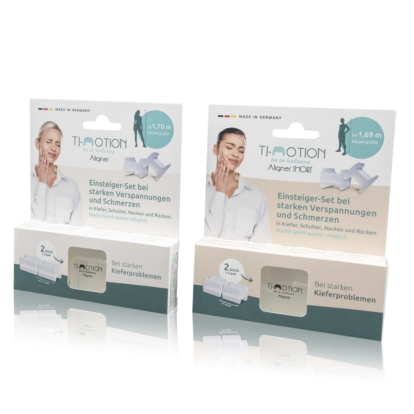 TJ-Motion be in balance Aligner - Vorderansicht Bundle SHORT und STANDARD