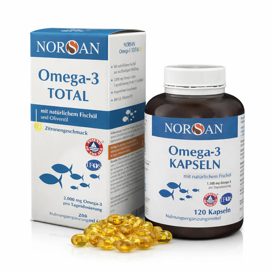 Norsan Omega-3 Total Kombipaket – Fischöl + Kapseln (1 Bundle)