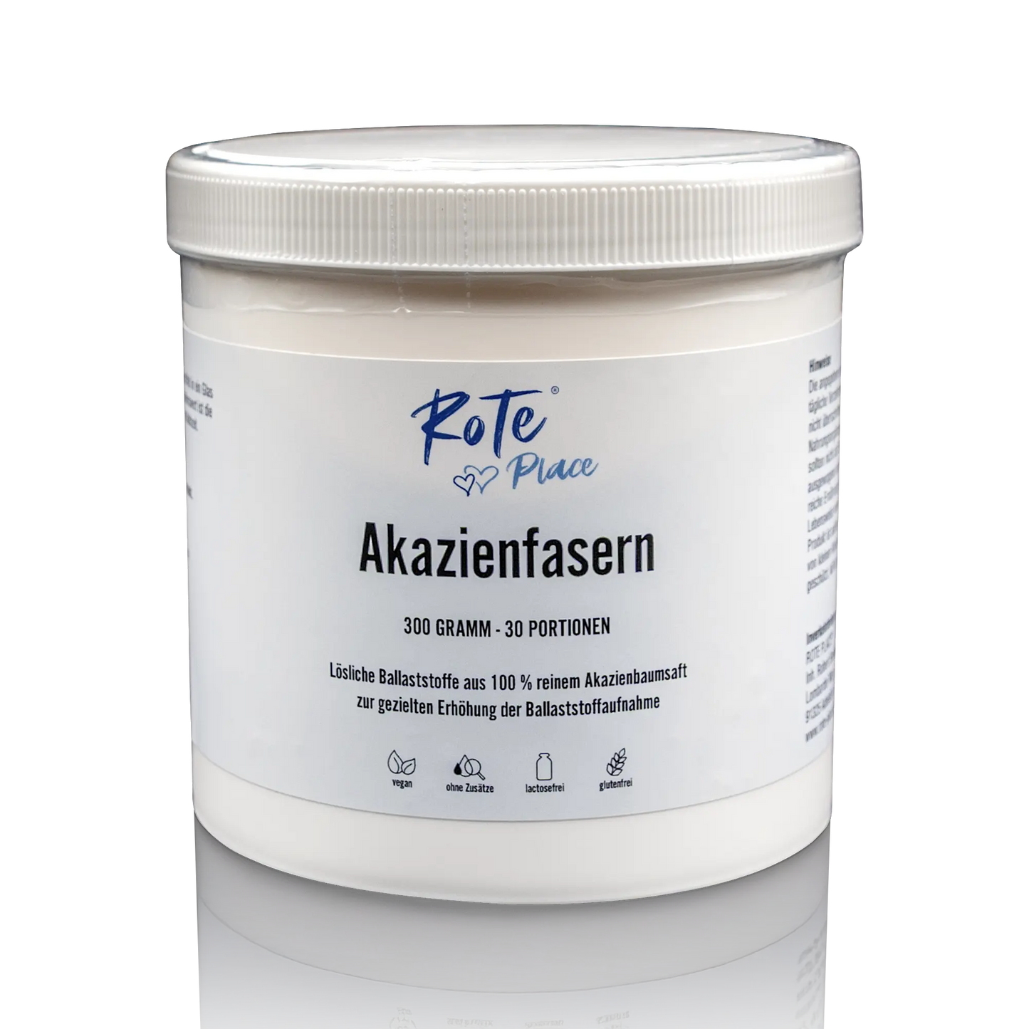ROTE PLACE Akazienfasern Pulver 300 g - Vorderansicht