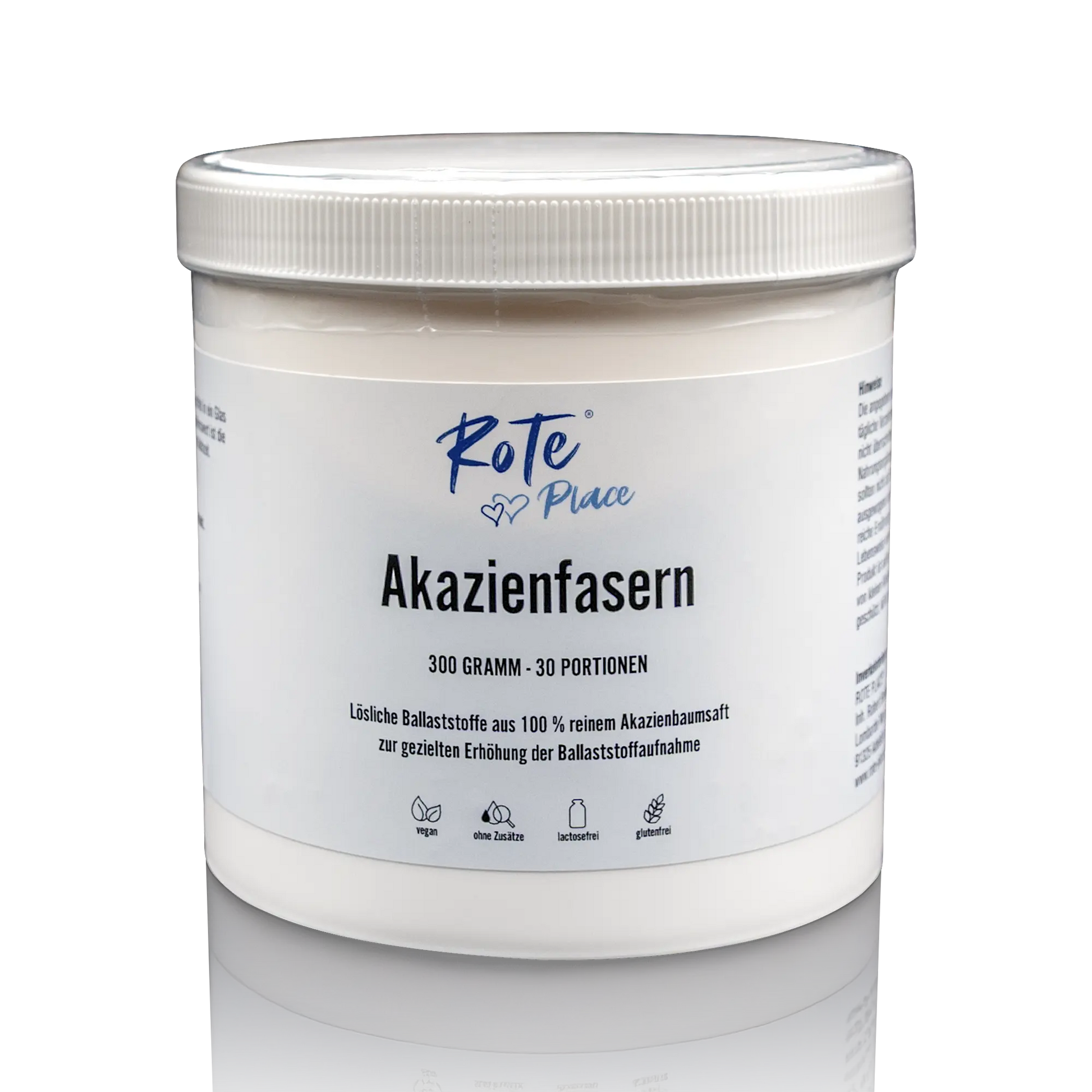 ROTE PLACE Akazienfasern Pulver 300 g - Vorderansicht