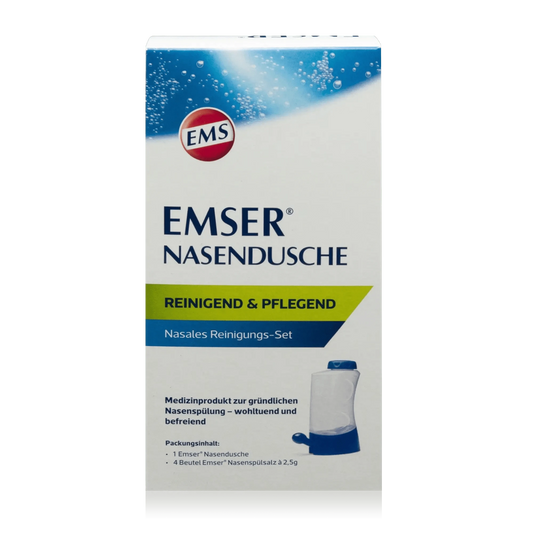 Emser Nasendusche mit 4 Beuteln Nasenspülsalz - Nasales Reinigungs-Set (1 St.) - ROTE.PLACE