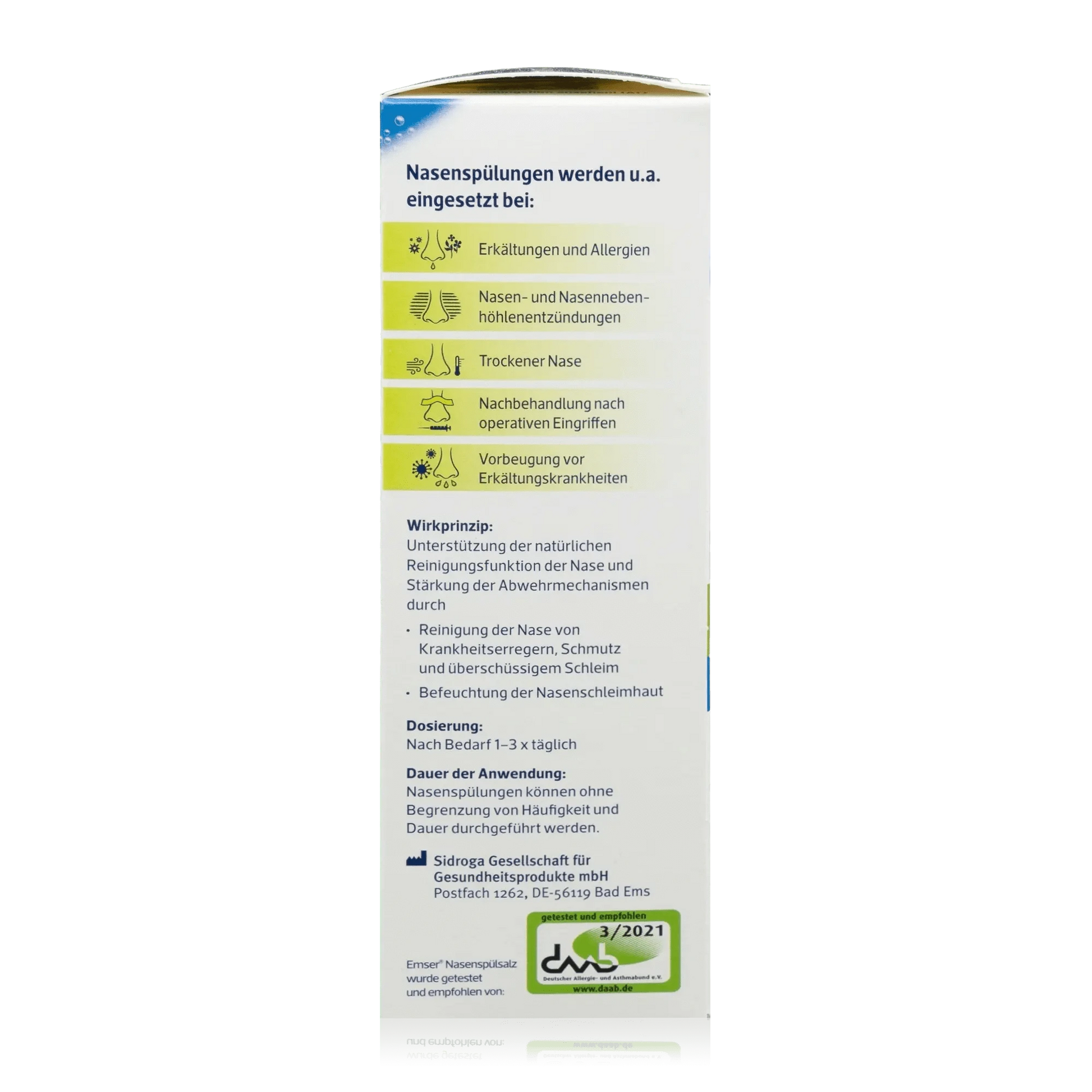 Emser Nasendusche mit 4 Beuteln Nasenspülsalz - Nasales Reinigungs-Set (1 St.) - ROTE.PLACE
